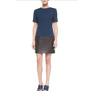 Jason Wu dress Virgin Wool lambskin leather sheath professional business quality